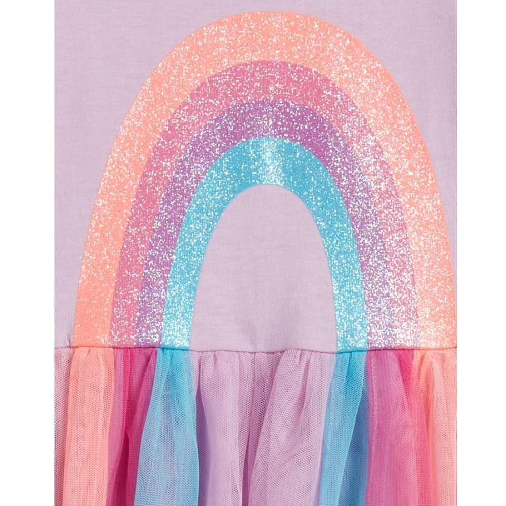 New! Wonder Nation Glittery Rainbow Tutu Dress